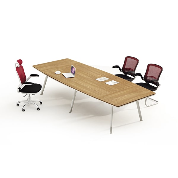 Oval conference table for office with metal legs